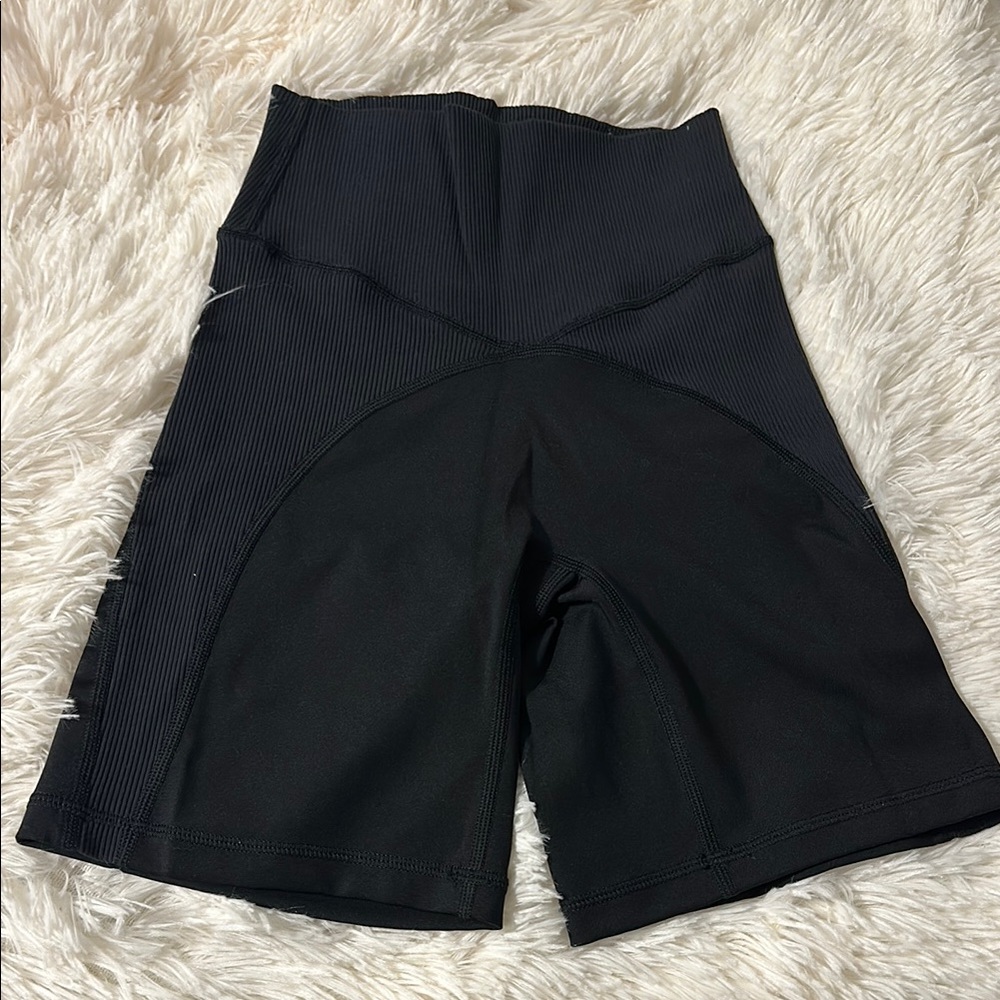 Black High-Waisted Women's Shorts